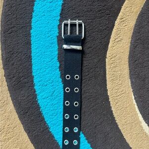 Urban Outfitters Black Belt with Silver Eyelets